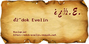 Ádok Evelin névjegykártya